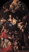 Madonna and Child Enthroned with Angels and Saints